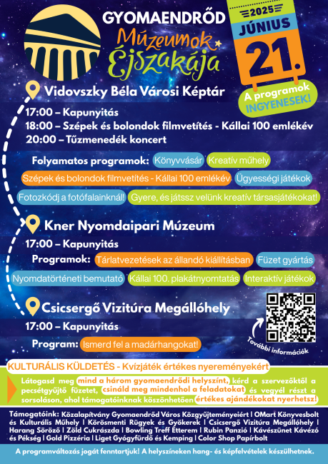 Múzeumok Éjszakája programok